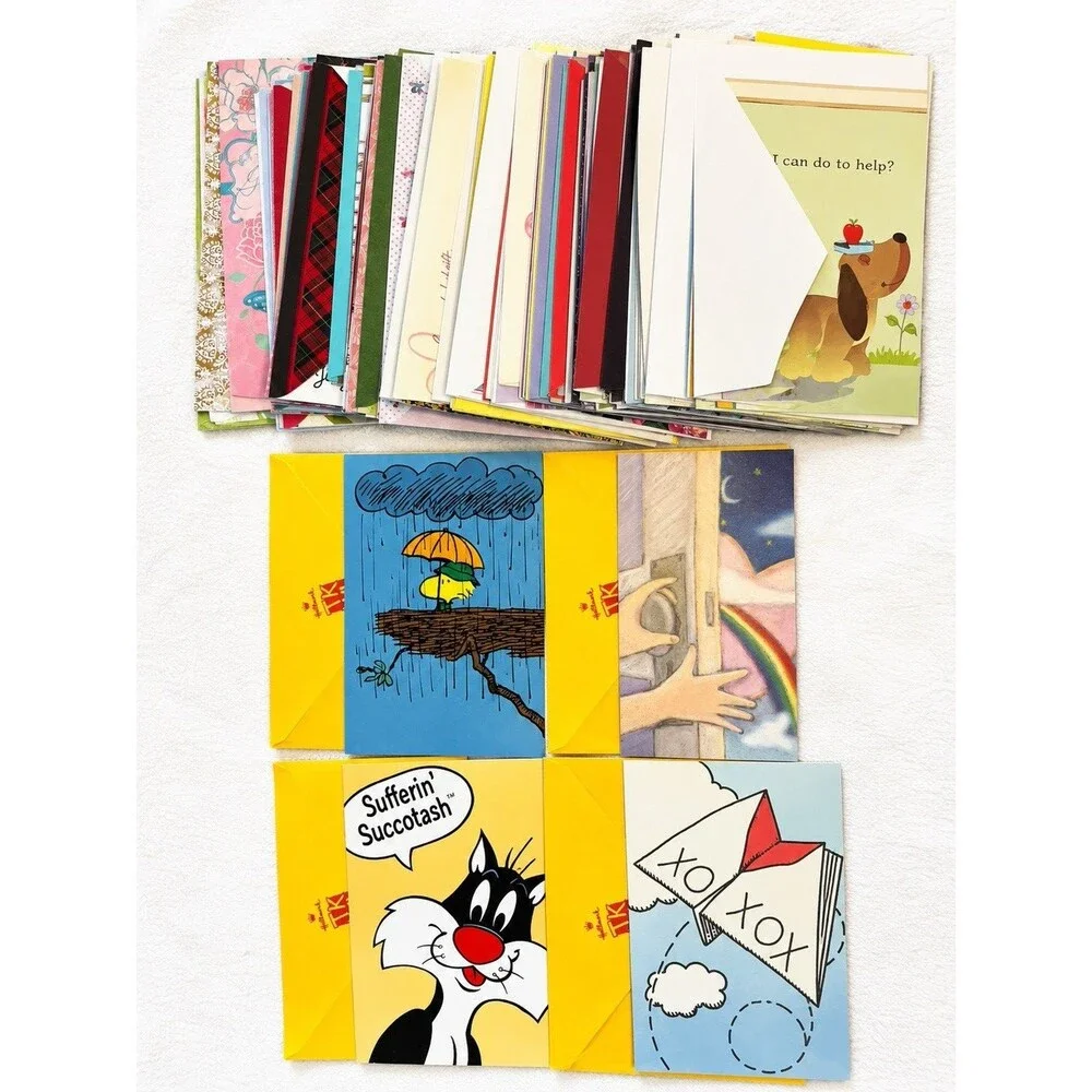 130+ Unused Greeting Card Lot 90+ w Envelopes Hallmark Mixed Occasion
